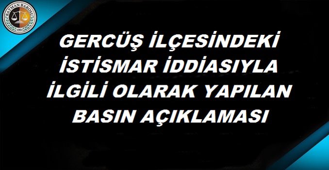 Batman Barosu'ndan istismar olayı ile ilgili detaylı açıklama 