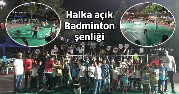 Halka açık Badminton şenliği