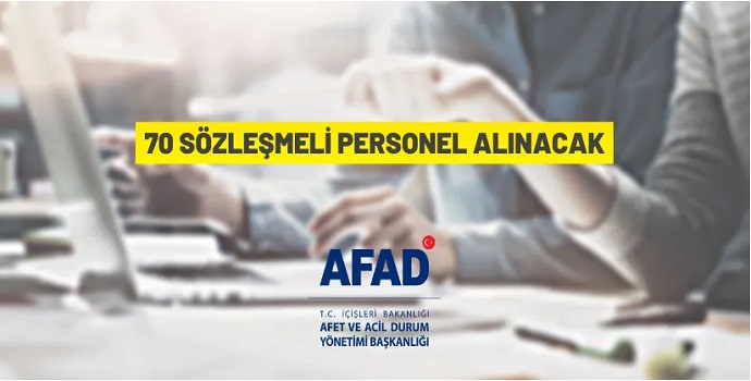 AFAD’A 70 PERSONEL ALINACAK