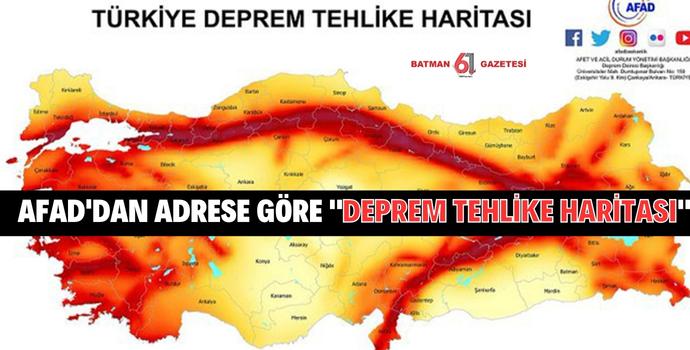 AFAD'DAN ADRESE GÖRE 