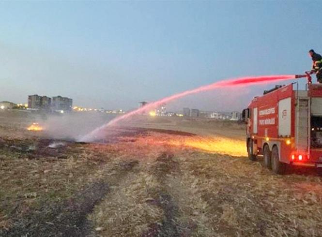 Anız Yangını kısa sürede söndürüldü