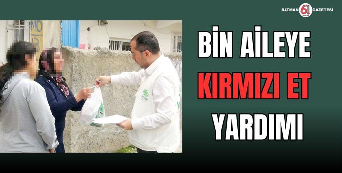 BİN AİLEYE KIRMIZI ET YARDIMI