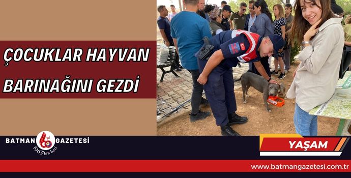 ÇOCUKLAR HAYVAN BARINAĞINI GEZDİ