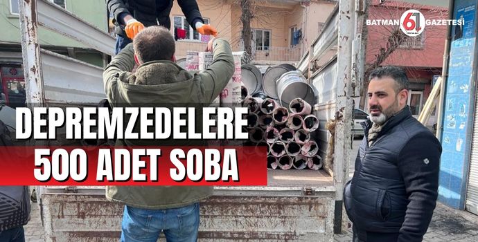 DEPREMZEDELERE 500 ADET SOBA