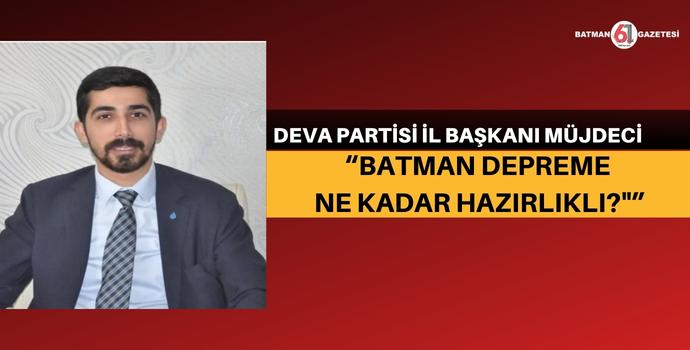 DEVA PARTİSİ'NDEN ÖNEMLİ SORU