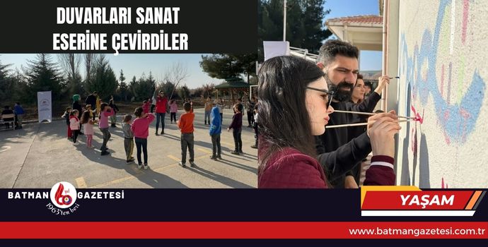 DUVARLARI SANAT ESERİNE ÇEVİRDİLER