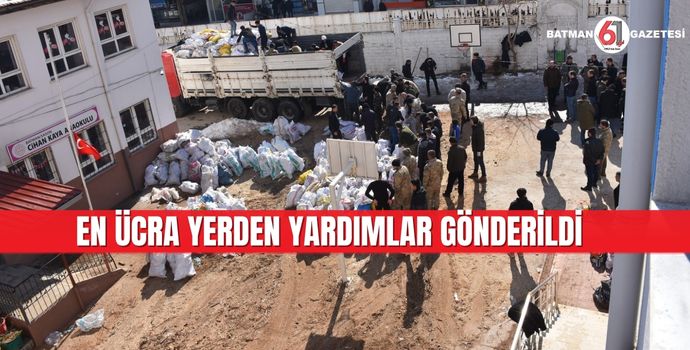 EN ÜCRA YERDEN YARDIMLAR GÖNDERİLDİ