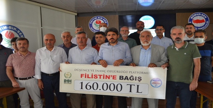 FİLİSTİN’E 160 BİN TL GÖNDERİLDİ