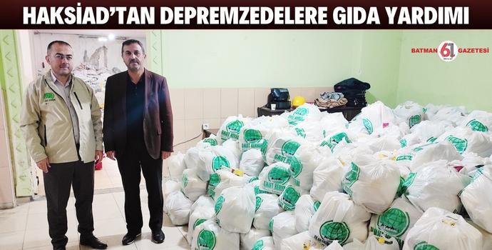 HAKSİAD’TAN DEPREMZEDELERE GIDA YARDIMI