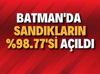 SAAT 23:43 İTİBARİYLE BATMAN SEÇİM SONUÇLARI