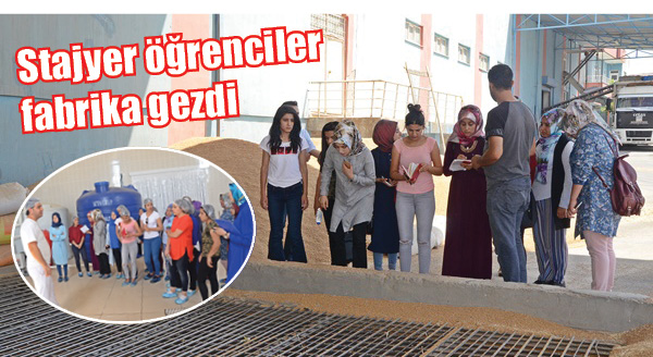 Stajyer öğrenciler fabrika gezdi