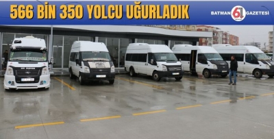 566 BİN 350 YOLCU UĞURLADIK