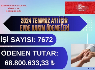 68 MİLYON TL DESTEK