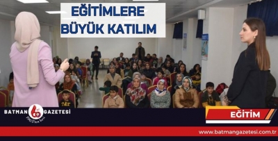 "AİLE OKULU" EĞİTİMLERİNE BÜYÜK KATILIM