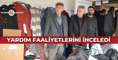 AKYÜZ, YARDIM FAALİYETLERİNİ İNCELEDİ