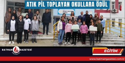 ATIK PİL TOPLAYAN OKULLARA ÖDÜL