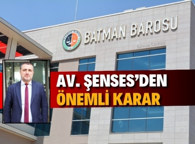 AV. ŞENSES: MAKAMLAR ŞAHIS İSMİYLE ÖZDEŞLEŞMEMELİ