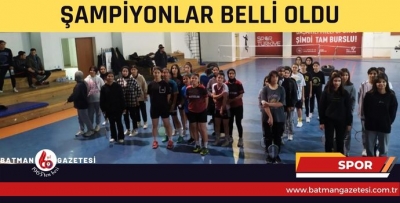 BADMİNTON ŞAMPİYONLARI BELLİ OLDU