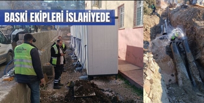 BASKİ EKİPLERİ İSLAHİYEDE TER DÖKÜYOR