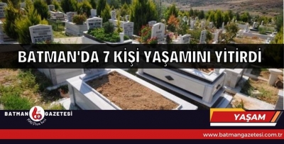 BATMAN’DA 7 KİŞİ YAŞAMINI YİTİRDİ.