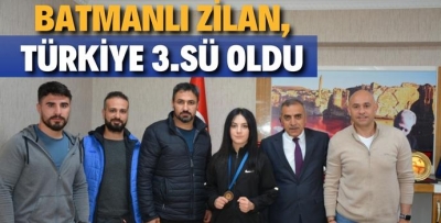 BATMANLI ZİLAN, TÜRKİYE 3.SÜ OLDU