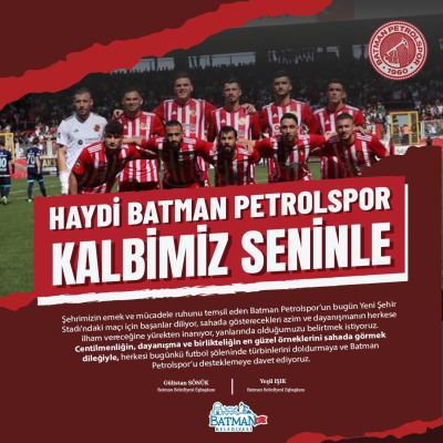 BELEDİYE EŞ BAŞKANLARINDAN PETROLSPOR'A DESTEK MESAJI