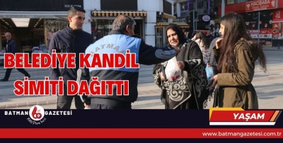 BELEDİYE KANDİL SİMİTİ DAĞITTI