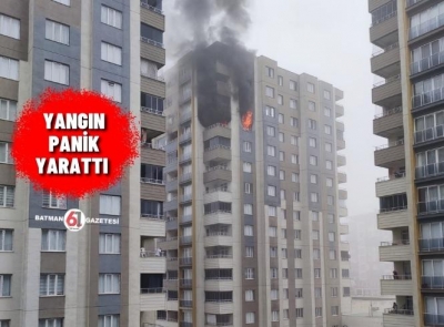 Binanın 11. katında yangın çıktı