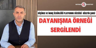 DAYANIŞMA ÖRNEĞİ SERGİLENDİ