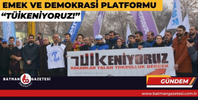 EMEK PLATFORMU “TÜİKENİYORUZ!” DEDİ…