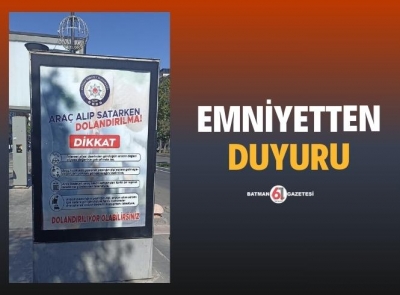 Emniyetten billboardlı uyarı!