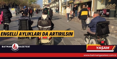 ENGELLİ AYLIKLARI  DA  ARTIRILSIN