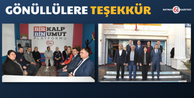 GÖNÜLLÜLERE TEŞEKKÜR