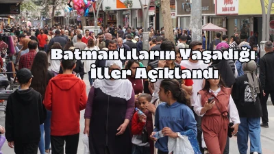 BATMAN DIŞINDA YAŞAYAN BATMANLILARIN İLLERE GÖRE DAĞILIMI