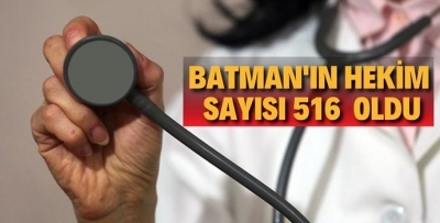 HEKİM SAYISI 516 OLDU