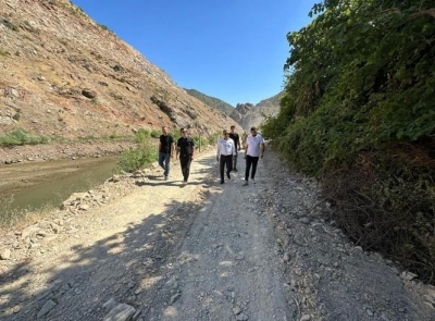 Kaymakam Güngör, Garzan Barajı'daydı