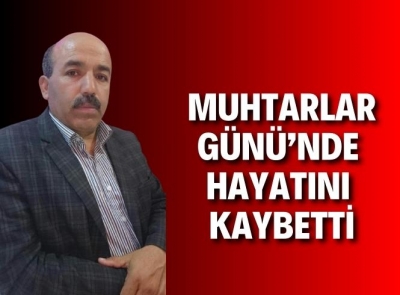 Köy muhtarı hayatını kaybetti