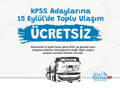 KPSS ADAYLARINA ÜCRETSİZ ULAŞIM