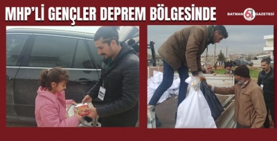 MHP’Lİ GENÇLER DEPREM BÖLGESİNDE