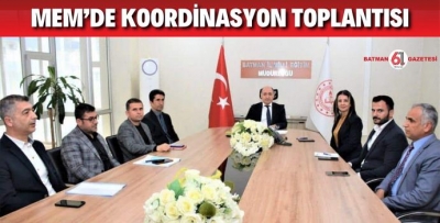 MİLLİ EĞİTİM KOORDİNASYON TOPLANTISI YAPILDI