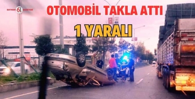 OTOMOBİL TAKLA ATTI