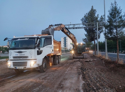 ÖZGÜRLÜK BULVARI'NDA YOĞUN ÇALIŞMA