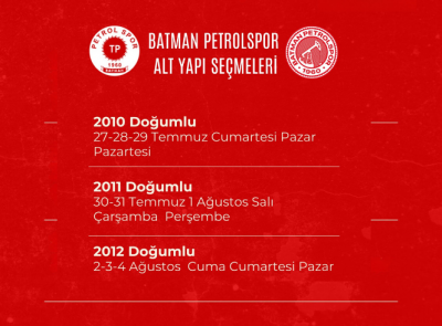 PETROLSPOR'DA FUTBOLCU SEÇMELERİ BAŞLIYOR