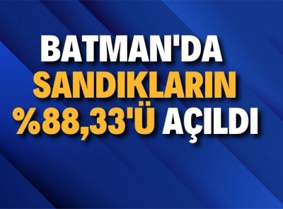 SAAT 22:37 İTİBARİYLE BATMAN'DA SEÇİM SONUÇLARI