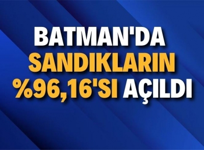 SAAT 23:09 İTİBARİYLE BATMAN'DA SEÇİM SONUÇLARI