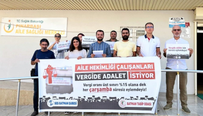 SAĞLIK ÇALIŞANLARI 29 HAFTADIR ‘VERGİDE ADALET’ TALEBİNİ SÜRDÜRÜYOR