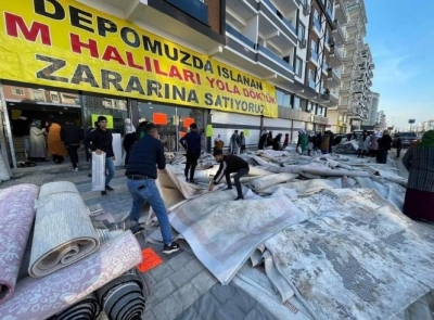 Selden etkilenen halılar zararına satıldı