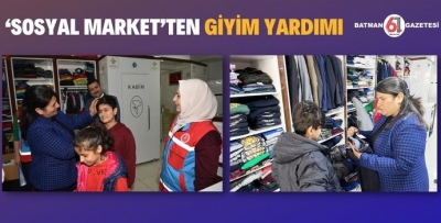 ‘SOSYAL MARKET’TEN GİYİM YARDIMI