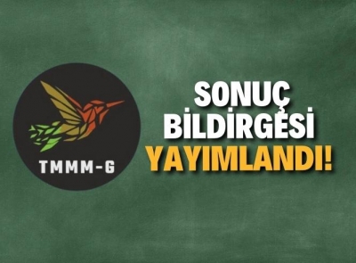 TMMM-G’den Sonuç Bildirgesi