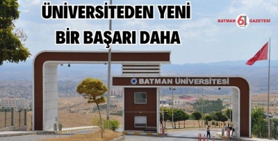 ÜNİVERSİTEDEN YENİ BİR BAŞARI DAHA